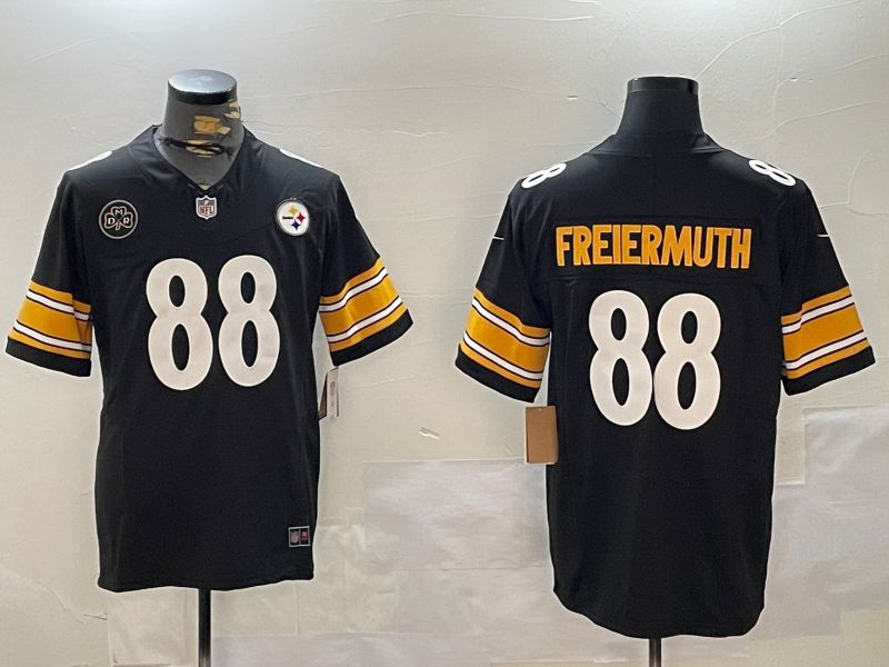 Men Pittsburgh Steelers 88 Freiermuth Black 2024 Nike Limited NFL Jersey style 6
